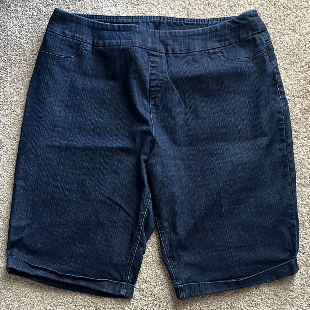 Soft Surroundings Dark Blue Jean Shorts-XL